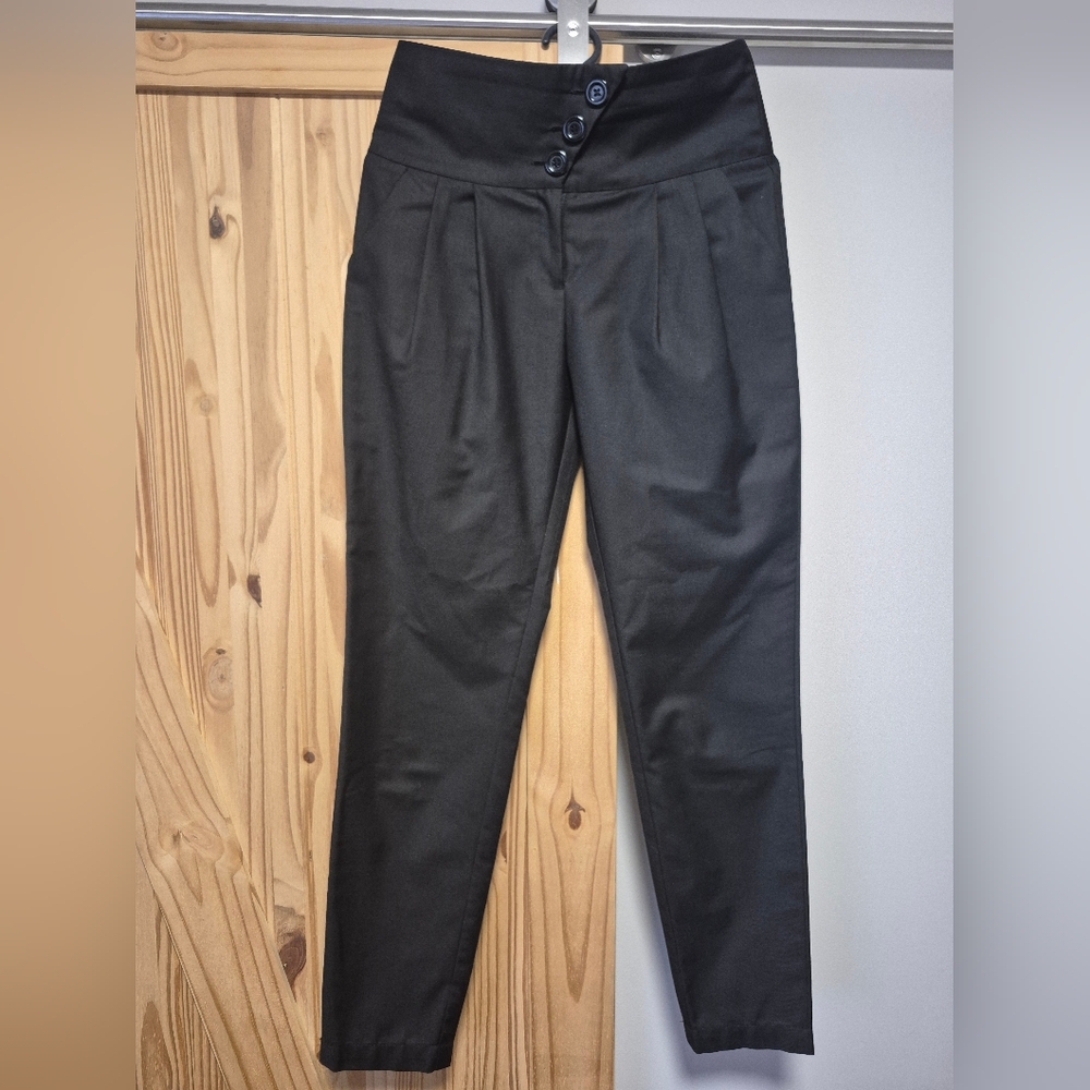 Zara Black High-Waisted Trousers